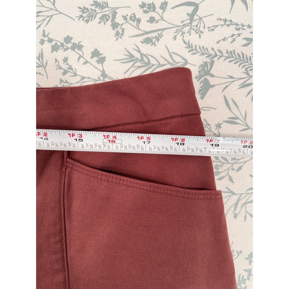 Duluth Trading Co Women's Skirt Size 16 Burgundy Button Front Cotton Blend - Picture 6 of 7